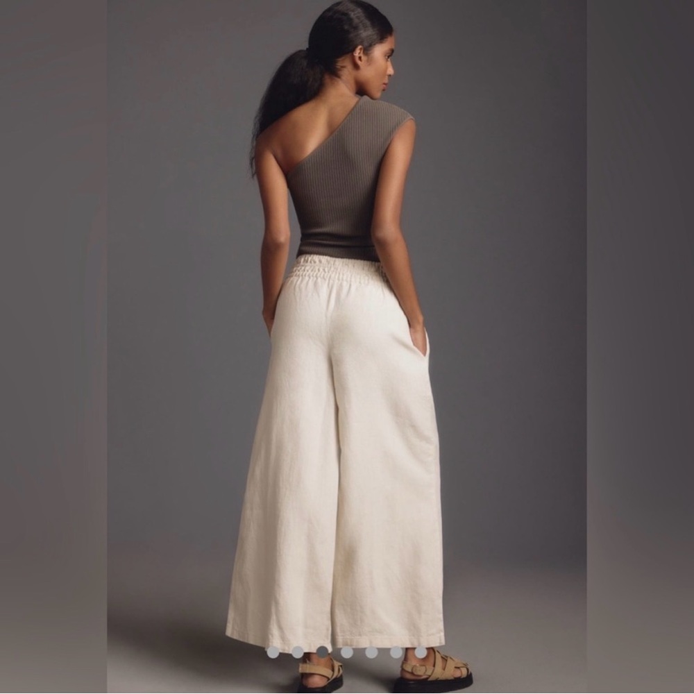Anthropologie The Somerset  Pull On Linen Pants Size L - Picture 3 of 16